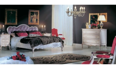 Комплект мебели в спальню Vaccari Giovanni Bella Italia (кровать 180*200, 2 тумбы прикроватные, комод, шкаф 4-х дверный)