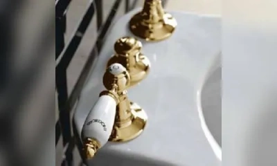 Sbordoni Livia Смеситель Для Биде На 3 Отверстия, Цвет Глянцевая Латунь/Белый