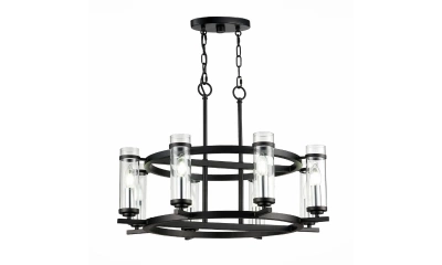 SL334.403.08 Люстра подвесная ST-Luce Черный, Никель/Прозрачный E14 8*60W