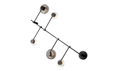 SL6005.401.05 Светильник настенно-потолочный ST-Luce Черный/Дымчатый, Прозрачный LED 5*3W 3000K