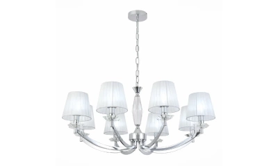 SL1756.103.08 Светильник подвесной ST-Luce Хром/Светло-серый E14 8*40W