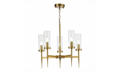SL1159.303.05 Люстра подвесная ST-Luce Латунь/Латунь, Прозрачный E14 5*60W