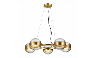 SL1156.303.05 Светильник подвесной ST-Luce Латунь/Прозрачный G9 5*5W