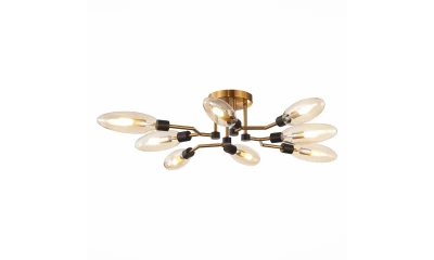 SL1174.302.08 Люстра потолочная ST-Luce Латунь/Коньячный G9 8*5W