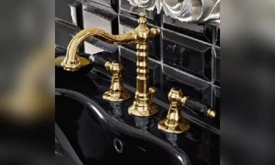 Sbordoni Livia Смеситель Для Раковины На 3 Отверстия, Цвет Глянцевая Латунь/Черный