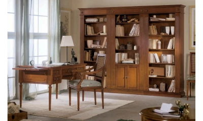 Комплект мебели в кабинет Vaccari Giovanni Bella Italia (стол письменный, библиотека)