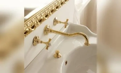 Sbordoni Antica Смеситель Для Раковины На 3 Отверстия, Цвет Глянцевая Латунь