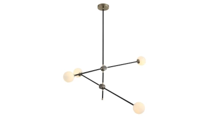 SL429.403.04 Светильник подвесной ST-Luce Черный, Золото/Белый G9 4*5W