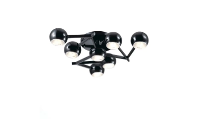 SL853.402.07 Люстра потолочная ST-Luce Черный/Черный, Серебристый E14 7*40W