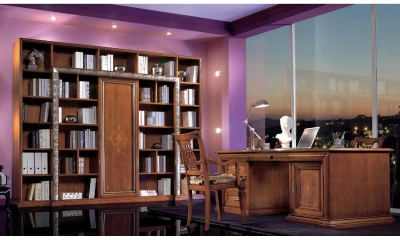 Комплект мебели в кабинет Vaccari Giovanni Bella Italia (стол письменный, библиотека)