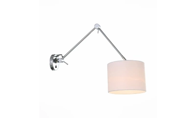 SL460.101.01 Бра ST-Luce Хром/Белый E27 1*60W (из 2-х коробок)