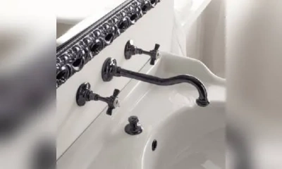 Sbordoni Antica Смеситель Для Раковины На 3 Отверстия, Цвет Черный Никель