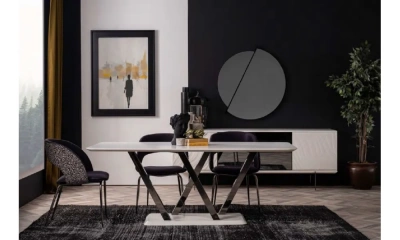 Коплект Мебели В Гостиную (Стол Обеденный, Стулья 6 Штук, Комод, Зеркало) Orix