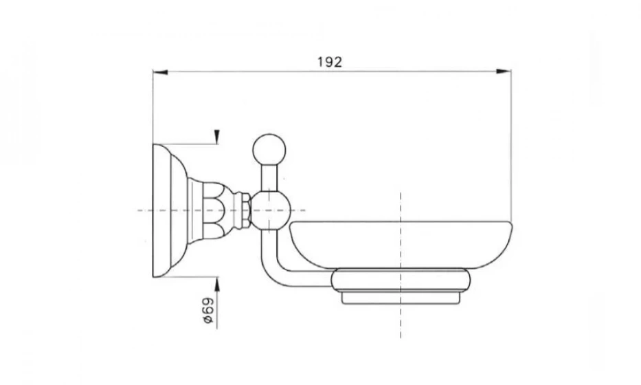 Мыльница Подвесная Classica 1487Cr - фото 2