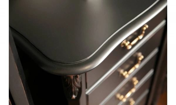 Nocturne Комод Высокий 6 Ящиков Черный Со Старением 61/47/108