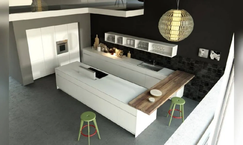 Кухня Elle Due Geo 45 Monolite Fenix - фото 1