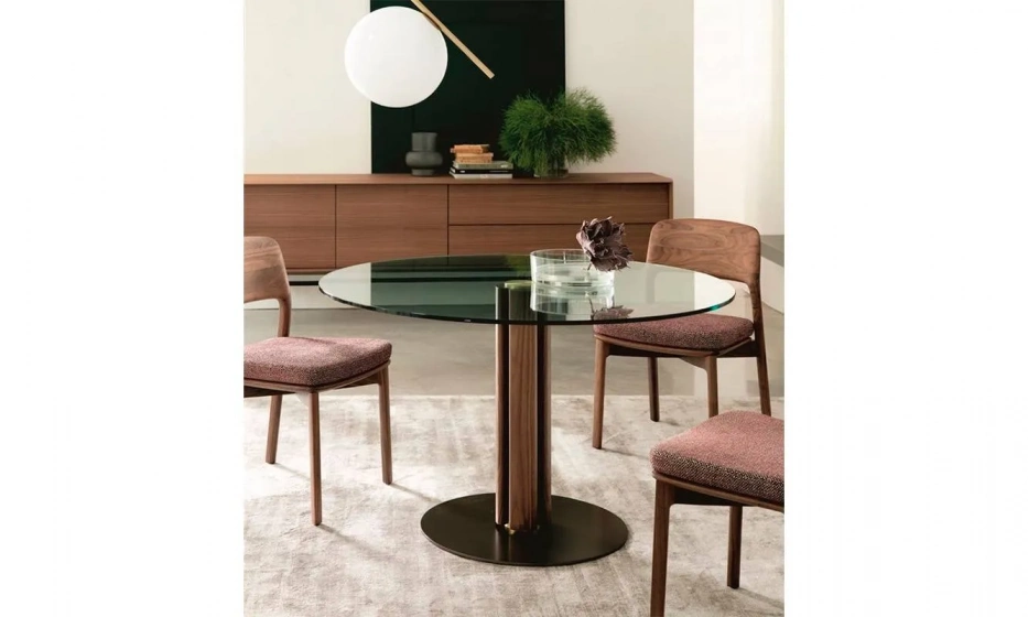 Стол Porada Quadrifoglio Crystal Tondo 1 - фото 1