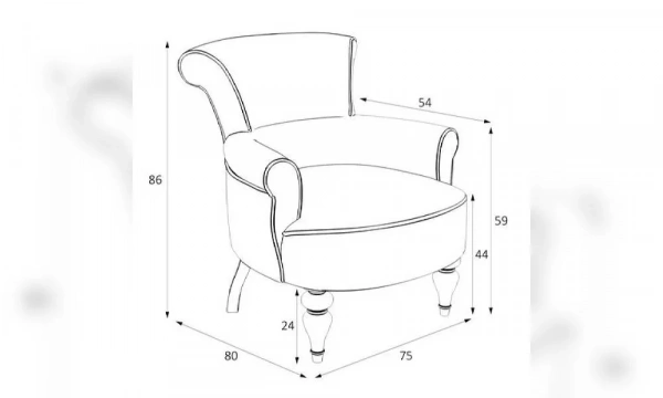 Кресло Kreind Перфетто M11-W-B18