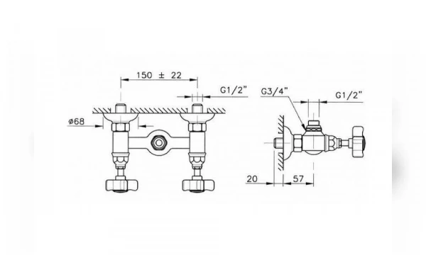 Смеситель Для Душа Nicolazzi Petit M.Blanc 1425Gb78