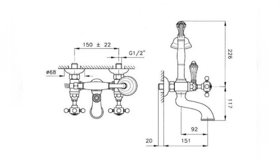 Смеситель Для Ванны Nicolazzi Half Dome 1401Gb70 - фото 2