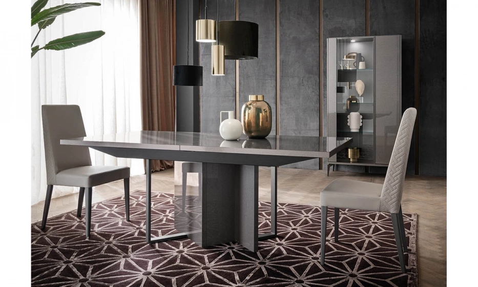 Столовая группа Alf Group Graphite (Стол + 6 стульев) - фото 1