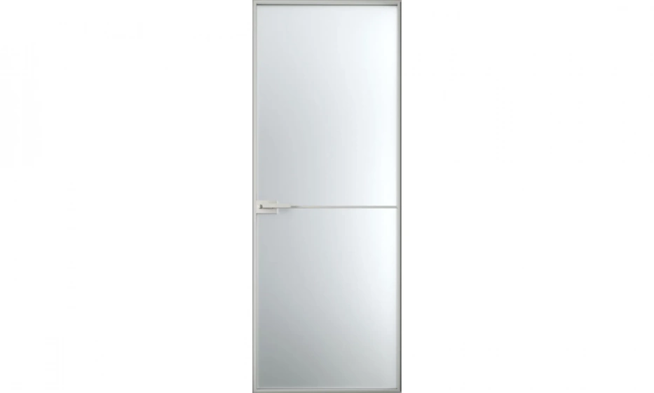 Межкомнатная стеклянная дверь Grafica матовая (т02.11) серебро - фото 1