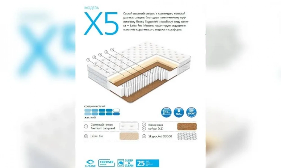 Матрац X5 160*200 - фото 1