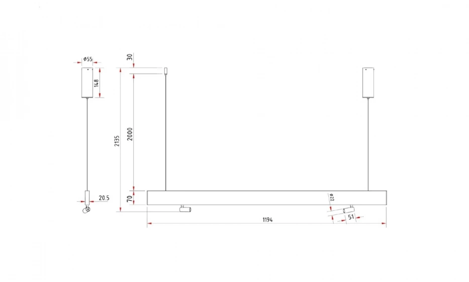 Подвесной Светильник Technical P068Pl-L27B4K - фото 10