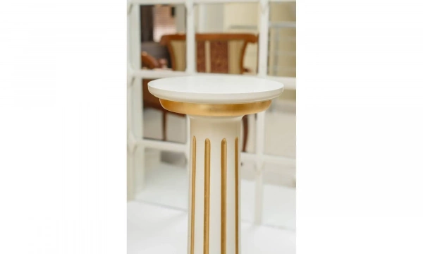 Колонна h.82 avorio + foglia oro DA7