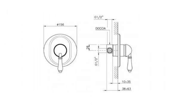 Смеситель Для Ванны/Душа Nicolazzi El Capitan 3406Bz75