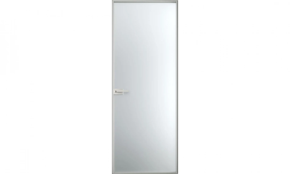 Межкомнатная стеклянная дверь Grafica матовая (т02.10) серебро - фото 1