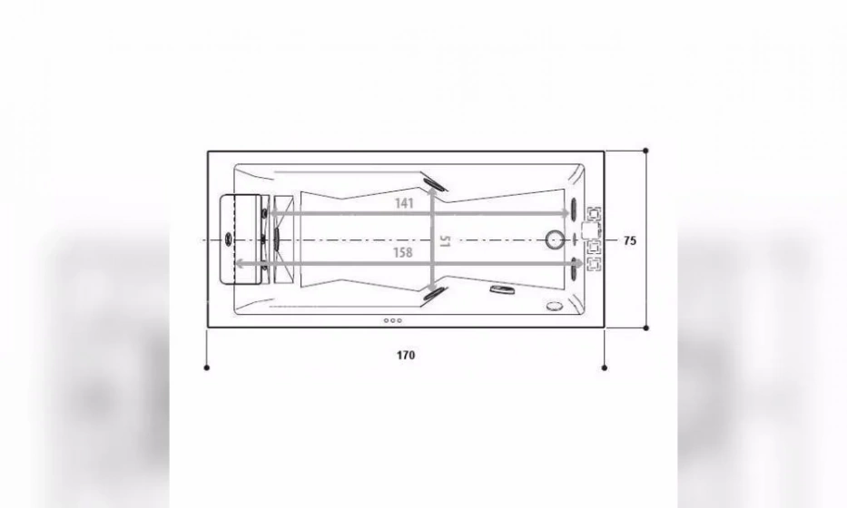 Акриловая Ванна Jacuzzi Myway 170X75 Myw10012100 Правосторонняя - фото 2