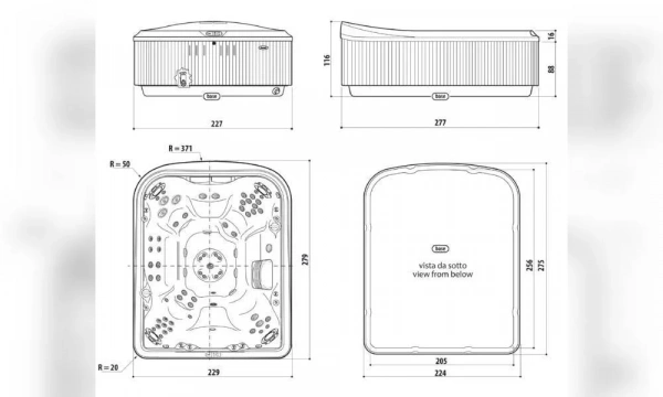 Мини-Бассейн Jacuzzi Spa J495 229Х279 9445-318065 Platinum