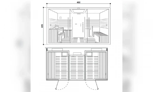 Сауна Jacuzzi Sasha 2.0 402X211X225 9600-0010-9
