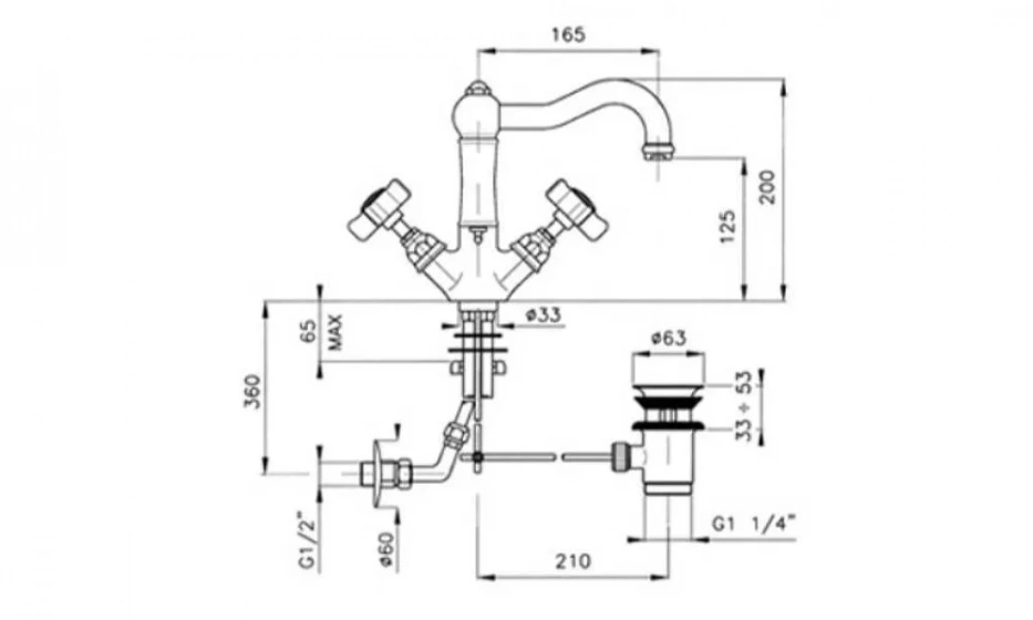 Смеситель Для Раковины Nicolazzi Half Dome 1432Bz70 - фото 2