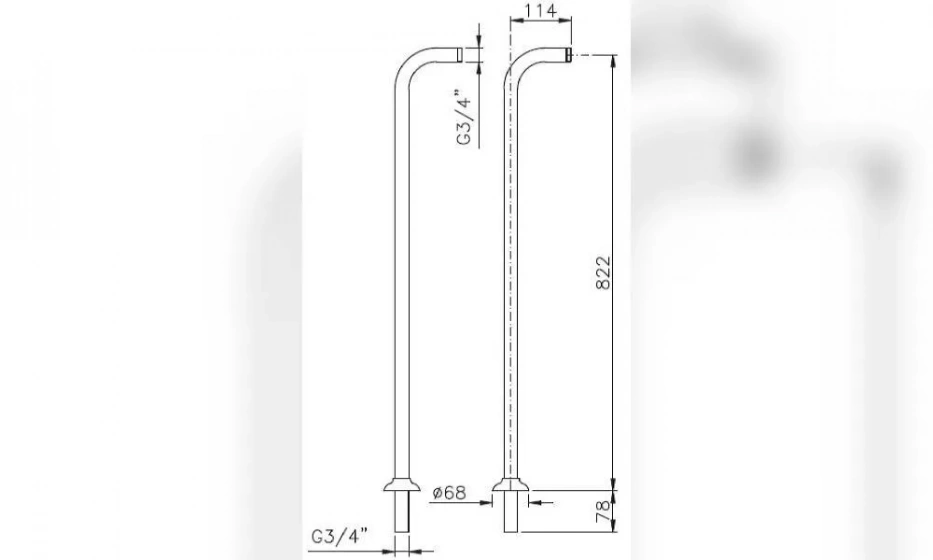 Колонны Для Напольного Смесителя Nicolazzi 5574Cr - фото 2
