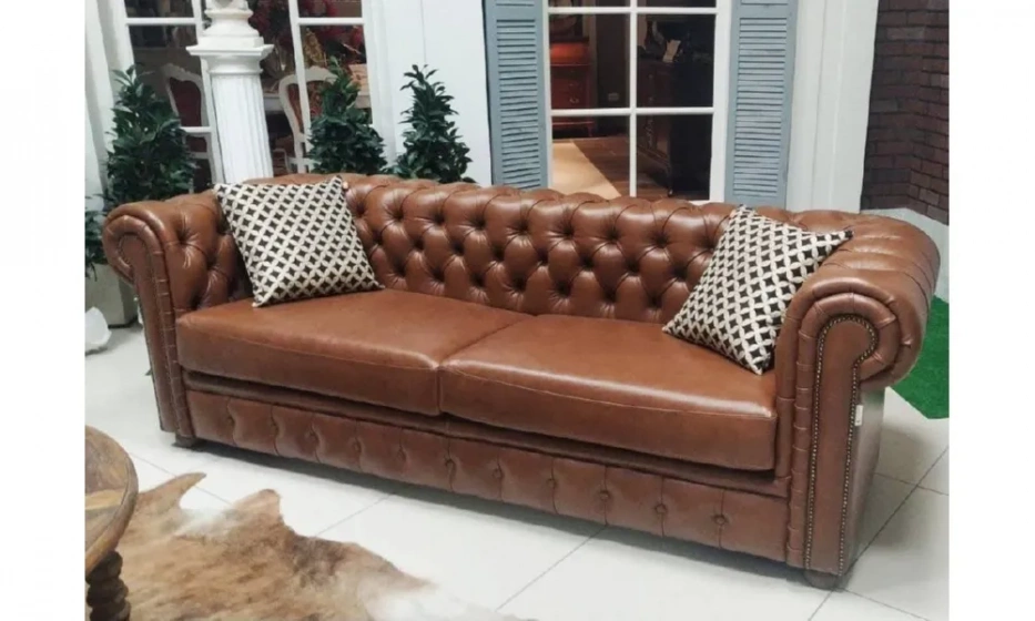 ФЛОРЕНЦИЯ Честер Диван Кожа Lusso Cognac /Leder - фото 2