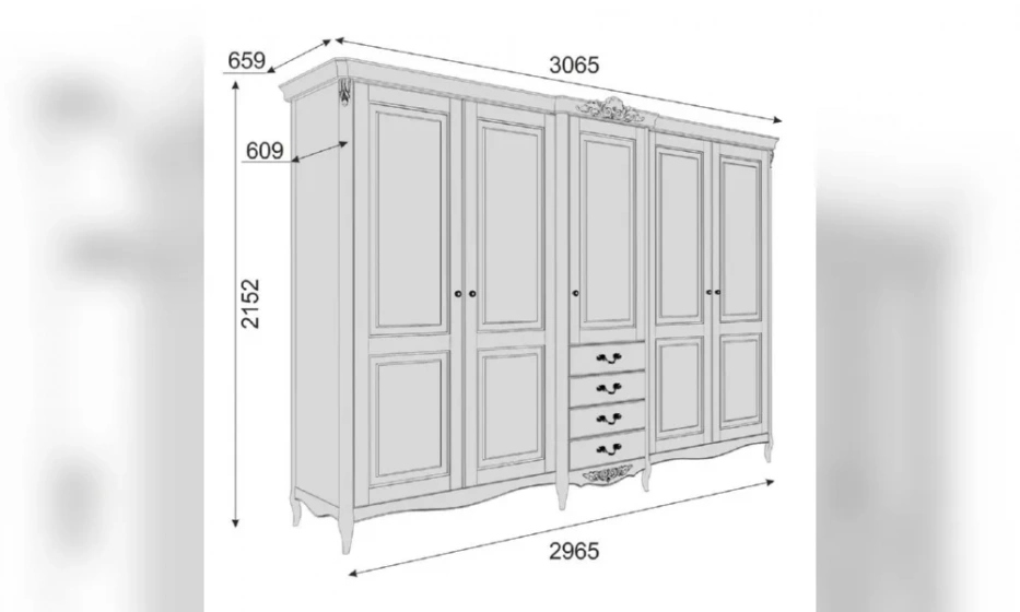 Шкаф Распашной Kreind Atelier Gold - фото 3