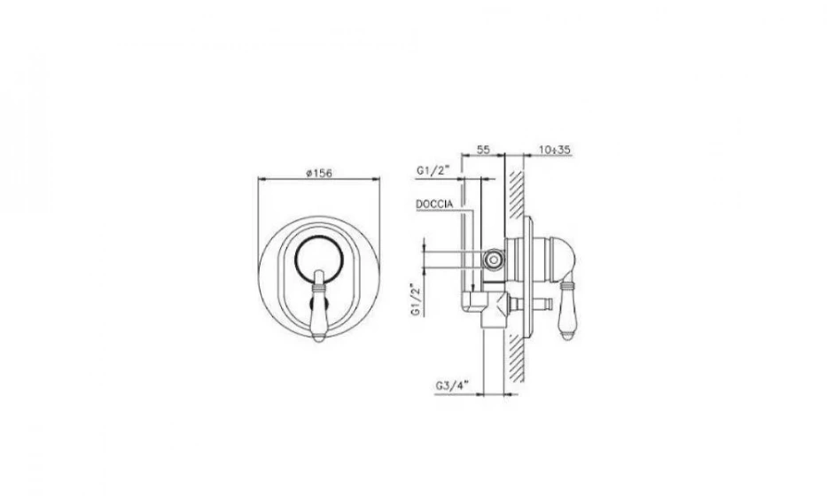Смеситель Для Ванны/Душа Nicolazzi El Capitan 3460Cr75 - фото 2